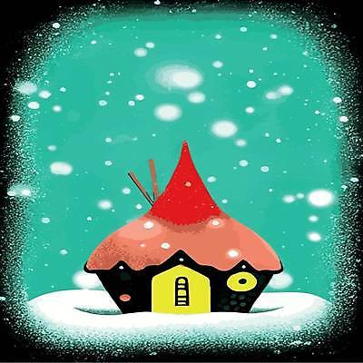 EPS 해외이미지 무료이미지 겨울 일러스트 주택 사람없음 설원 추위 눈 해외202309 해외일러스트 자연요소 계절 날씨 눈_날씨 건물 파일형식 벡터