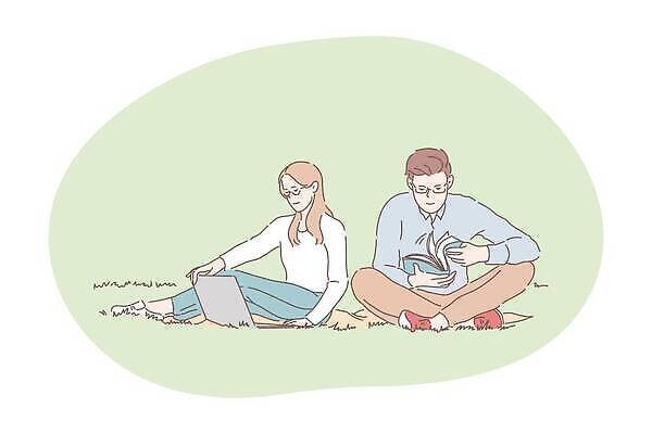 EPS 해외이미지 캐릭터 라이프스타일 커플 공원 여자 남자 행복 컨셉 2 일러스트 자연 휴가 휴식 함께함 건강 사람 앉기 풍경 잔디 야외 책 초록색 여름 노트북 낭만 시골 도시 날짜 담요 만화 읽기 장면 주말 해외202309 해외일러스트 일러캐릭터 식물 계절 공공시설 감정 컬러 관계 모션 생활 전자제품 생태계 파일형식 벡터