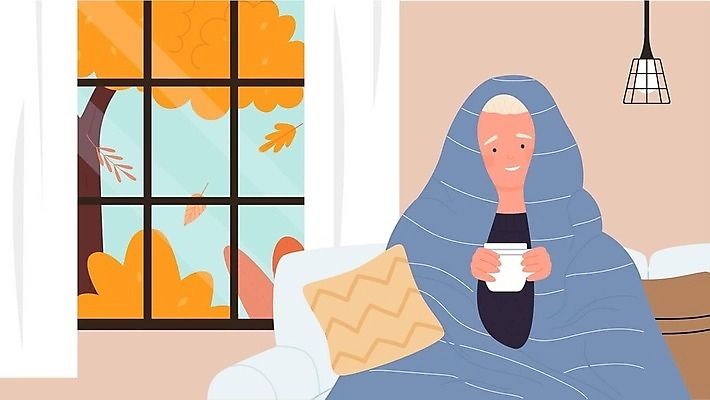 EPS 해외이미지 라이프스타일 남자 어린이 쿠션 낙엽 일러스트 단풍나무 조명 한명 들기 소년 상반신 컵 소파 커튼 담요 창밖 소년한명만 해외202309 해외일러스트 나무 1 식기 단풍 잎 의자 창문 모션 사람 생활 남자한명만 소년만 파일형식 벡터