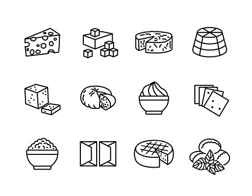 EPS 해외이미지 디자인 음식 조각 일러스트 치즈 세트 농장 식당 우유 원형 아침식사 상품 심볼 스위스 크림 사인 시골집 슬라이스 윤곽 부드러움 바질 고립 모짜렐라치즈 크림치즈 벡터 페타치즈 리코타치즈 해외202309 해외일러스트 도형 유럽 농업 유제품 주택 상점 식사 감각 파일형식