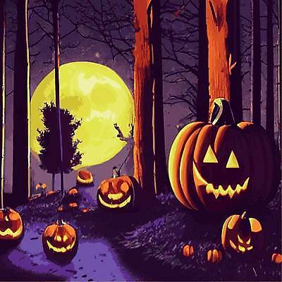 EPS 해외이미지 나무 일러스트 호박 사람없음 어둠 할로윈 야간 잭오랜턴 해외202309 해외일러스트 자연요소 식물 채소 파일형식 벡터