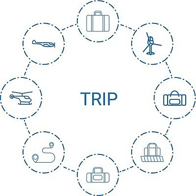 EPS 해외이미지 디자인 스포츠 여행 가방 일러스트 비즈니스 교통시설 하늘 거리 세트 검은색 짐 벨트 흰색 플랫 헬리콥터 심볼 오브젝트 항공 속도 출발 프로펠러 회전 연료 승객 고립 수하물 벡터 해외202309 해외일러스트 잡화 컬러 교통 컨셉 비행기 시설 파일형식
