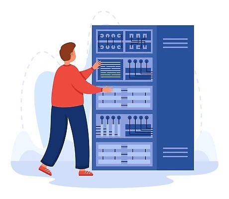 EPS 해외이미지 직업 캐릭터 공공시설 남자 산업 컨셉 인터넷 일러스트 비즈니스 통신 노동자 기술 사람 컴퓨터 디지털 자료 웹 방 장비 과학기술 정보 업무 작업 네트워크 센터 기술자 엔지니어 플랫 수리 만화 서비스 시스템 수납 관리자 데이터베이스 서버 지원 하드웨어 벡터 해외202309 해외일러스트 일러캐릭터 전자제품 시설 파일형식