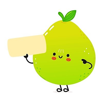 EPS 해외이미지 일러스트 들기 사람없음 귀여움 가리킴 과일캐릭터 포멜로 해외일러스트 일러캐릭터 캐릭터 컨셉 과일 모션 손짓 파일형식 벡터