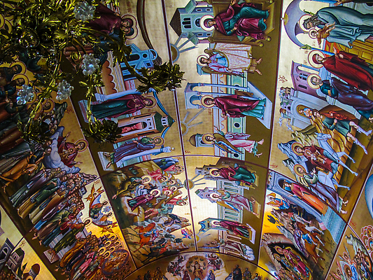 포토 JPG 해외이미지 전통 디자인 기독교 종교 문화 컬러 섬 여행 십자가 패턴 건축양식 휴가 실내 미술 사람없음 내부 건물 장식 컬러풀 뷰티 노란색 교회 페인트 도시 예수 황금 성자 그리스 천장 아치 수도원 그리스인 랜드마크 해외202309 해외포토 서양인 건축물 건축 유럽 무늬 종교건축 문화예술 신_종교 파일형식