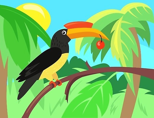 EPS 해외이미지 나무 동물 디자인 열매 행복 야생동물 컬러 백그라운드 컨셉 꽃무늬 일러스트 자연 조류 하늘 미술 목재 초록색 세계 야자수 뷰티 노란색 맑음 검은색 기쁨 나뭇가지 체리 플랫 맛 숲 큼 만화 그림 내추럴 기본 이국적 벡터 해외202309 해외일러스트 식물 꽃 감정 무늬 과일 재료 날씨 문화예술 크기 생태계 파일형식