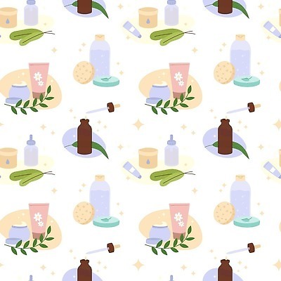 EPS 해외이미지 식물 얼굴 백그라운드 잎 패턴 일러스트 포장 건강 초록색 뷰티 유행 화장품 흰색 항아리 플랫 상품 허브 세제 피부 복지 크림 오브젝트 피부관리 에코 유기농 로션 패키지 튜브 내추럴 돌봄 바디케어 보습 수분크림 벡터 반복 해외202309 해외일러스트 웰빙 컬러 무늬 모션 신체부위 환경 도자기 사회이슈 파일형식