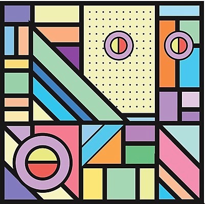 EPS 해외이미지 백그라운드 패턴 일러스트 추상 사람없음 컬러풀 사각형 물방울무늬 원형 기하학 멤피스디자인 해외202309 해외일러스트 도형 디자인 컬러 무늬 파일형식 벡터