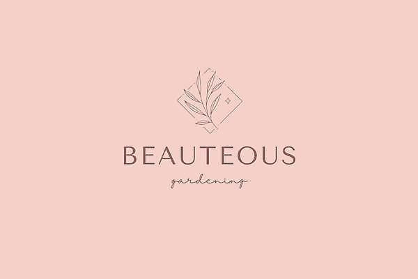 EPS 해외이미지 분홍색 일러스트 비즈니스 사람없음 사각형 풀잎 심볼 라인아트 심플 마름모 미니멀 해외202309 해외일러스트 도형 선 컬러 잎 풀_식물 파일형식 벡터