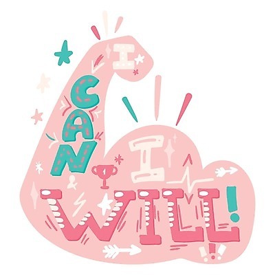 EPS 해외이미지 디자인 영어 분홍색 일러스트 캘리그라피 근육 타이포그라피 사람없음 주먹 자신감 팔 레터링 해외202309 해외일러스트 문자 감정 컬러 모션 신체부위 파일형식 벡터