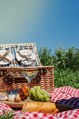 포토 JPG 해외이미지 접시 빵 와인잔 하늘 포도 휴식 치즈 잔디 사람없음 소풍 와인 돗자리 소풍바구니 해외202309 해외포토 식물 식기 음식 컨셉 술잔 과일 유제품 주류 야외활동 바구니 파일형식
