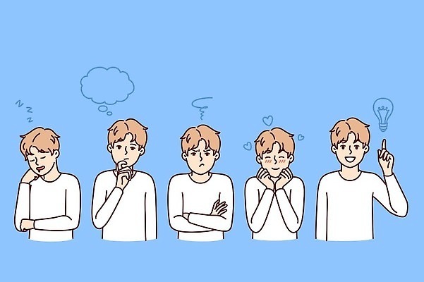 EPS 해외이미지 학생 감정 아들 어린이 남학생 컨셉 생각 일러스트 아이디어 피곤 서기 사람 소년 10대 청춘 분노 마음 표현 아기 작음 흥분 위치 의견 고립 대답 리뷰 반응 셀프 응답 벡터 해외202309 해외일러스트 남자 가족 모션 청소년 크기 파일형식