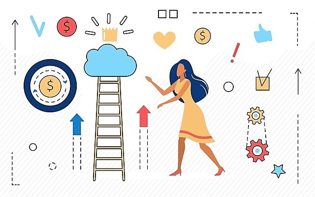 EPS 해외이미지 전신 여자 화살표 일러스트 사다리 왕관 한명 서기 성인 달러 도전 하트 성인여자한명만 해외202309 해외일러스트 모양 1 돈 모션 사람 도구 여자한명만 성인여자만 파일형식 벡터