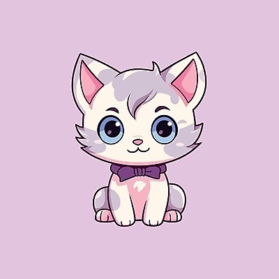 EPS 해외이미지 동물캐릭터 스티커 일러스트 사람없음 귀여움 고양이 해외202309 해외일러스트 일러캐릭터 동물 캐릭터 컨셉 포유류 반려동물 파일형식 벡터