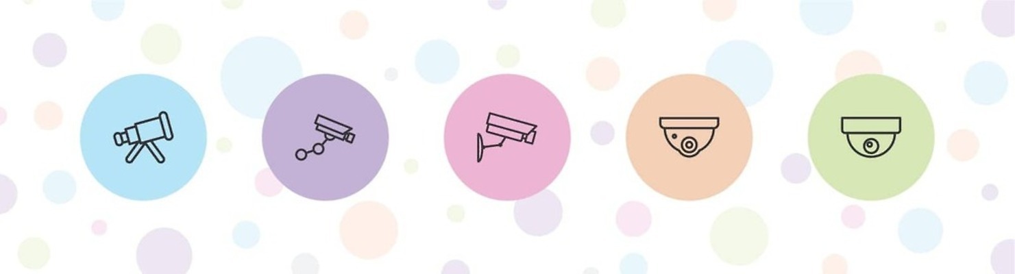 EPS 해외이미지 디자인 응시 실루엣 일러스트 거리 경고 경비 안전 세트 카메라 우주 디지털 망원경 흰색 관찰 보호 위험 심볼 카지노 사인 보안 지역 감시 시스템 동영상 발견 사생활 엘리먼트 주목 벡터 해외202309 해외일러스트 시선 컬러 컨셉 모션 촬영기법 전자제품 도박 파일형식