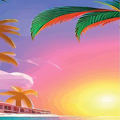 EPS 해외이미지 바다 일러스트 태국 하늘 사람없음 야자수 태양 노을 해외202309 해외일러스트 자연요소 나무 아시아 파일형식 벡터