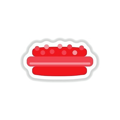 EPS 해외이미지 스티커 일러스트 사람없음 빨간색 마카롱 해외202309 해외일러스트 컬러 디저트 파일형식 벡터