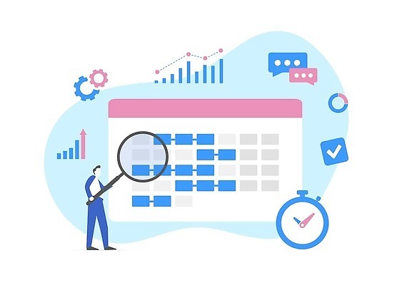 EPS 해외이미지 직업 디자인 시계 컨셉 일러스트 비즈니스 설계 관리 창조 그래픽 컴퓨터 디지털 자료 웹 정보 달력 업무 발표 플랫 계획 경영자 자원 해결 진행 개발 경영 고용 마감 마케팅 소프트웨어 프로젝트 벡터 해외202309 해외일러스트 인터넷 전자제품 구직 작업 리더 채용 파일형식