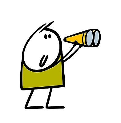 EPS 해외이미지 인물캐릭터 일러스트 한명 들기 사람 망원경 관찰 낙서 심플 해외202309 해외일러스트 일러캐릭터 캐릭터 1 모션 파일형식 벡터