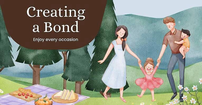 EPS 해외이미지 전신 나무 여자 남자 어린이 일러스트 안기 소년 여러명 성인 소풍 손잡기 숲 돗자리 해외202309 해외일러스트 식물 다수 모션 사람 야외활동 파일형식 벡터