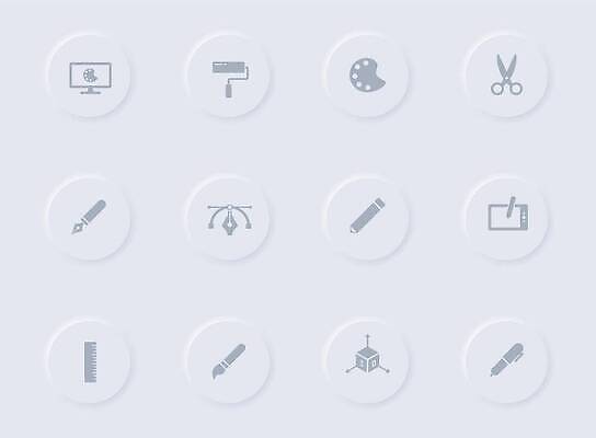 EPS 해외이미지 디자인 종이 곡선 일러스트 전구 가이드 표시 아이디어 실내 그림자 미술 타이포그라피 그래픽 빛 픽토그램 알약 연필 펜 모니터 웹 페인트 회색 원형 팔레트 변화 인쇄 디자이너 심볼 사인 그림 지우개 눈금 롤러 페인트붓 고무 타입 UI 벡터 해외202309 해외일러스트 도형 직업 문자 선 컬러 컨셉 인터넷 문화예술 학용품 내부 컴퓨터 필기구 약 붓 파일형식