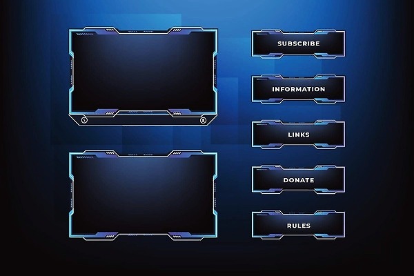 EPS 해외이미지 디자인 일러스트 미래 프레임 흐름 게임 방송 덮기 게이머 채널 생존 벡터 국경 해외202309 해외일러스트 컨셉 모션 놀이 파일형식