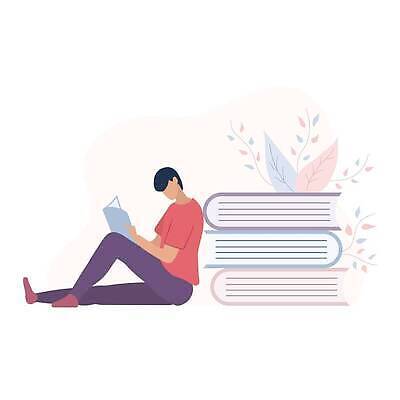 EPS 해외이미지 식물 라이프스타일 디자인 남자 꽃 일러스트 주택 사람 앉기 소년 책 스터디 독서 쌓기 플랫 만화 읽기 벡터 해외202309 해외일러스트 어린이 모션 건물 생활 학습 파일형식