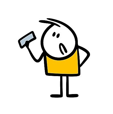 EPS 해외이미지 종이 인물캐릭터 허리손 일러스트 한명 들기 사람 찡그림 낙서 심플 해외202309 해외일러스트 일러캐릭터 캐릭터 1 포즈 모션 표정 파일형식 벡터