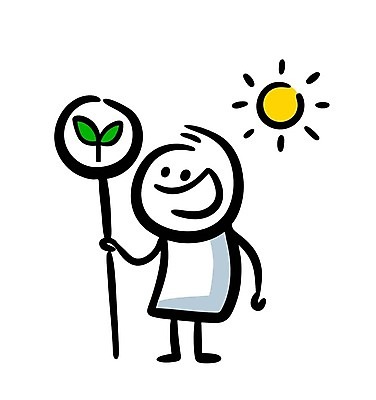 EPS 해외이미지 인물캐릭터 일러스트 한명 들기 사람 태양 새싹 표지판 낙서 에코 심플 해외202309 해외일러스트 일러캐릭터 자연요소 식물 캐릭터 1 모션 알림판 환경 파일형식 벡터