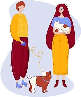 EPS 해외이미지 동물 캐릭터 여자 남자 행복 일러스트 장난 포옹 놀이 함께함 사랑 미소 사람 소년 그래픽 반려동물 귀여움 고양이 우정 잡기 플랫 개 강아지 만화 주인 송곳니 돌봄 동반자 벡터 해외202309 해외일러스트 일러캐릭터 감정 어린이 컨셉 포유류 안기 모션 표정 친구 치아 파일형식