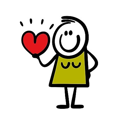 EPS 해외이미지 인물캐릭터 허리손 일러스트 한명 들기 사람 하트 낙서 심플 해외202309 해외일러스트 일러캐릭터 모양 캐릭터 1 포즈 모션 파일형식 벡터