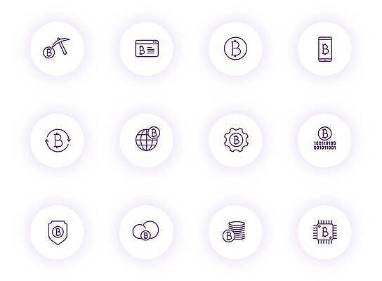 EPS 해외이미지 선 컬러 컨셉 돈 일러스트 비즈니스 그림자 금융 세트 픽토그램 디지털 보라색 동전 웹 원형 지갑 시장 암호 발굴 심볼 사인 무역 상업 윤곽 토막 UI 고립 가상 벡터 해외202309 해외일러스트 도형 산업 인터넷 경제 재산 파일형식