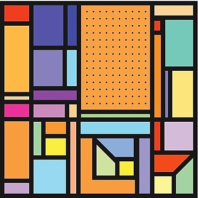 EPS 해외이미지 백그라운드 패턴 일러스트 추상 사람없음 컬러풀 사각형 물방울무늬 기하학 멤피스디자인 해외202309 해외일러스트 도형 디자인 컬러 무늬 파일형식 벡터