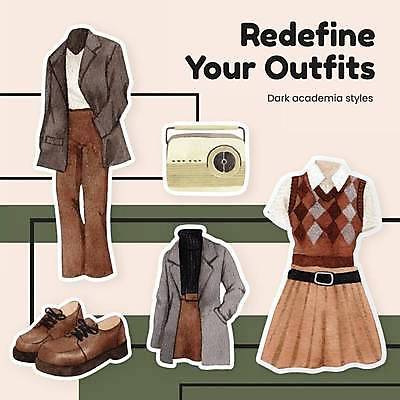 EPS 해외이미지 옷 포즈 신발 스티커 바지 정장 사람없음 치마 어둠 분위기 라디오 해외202310 해외일러스트 컨셉 하의 전자제품 파일형식 벡터