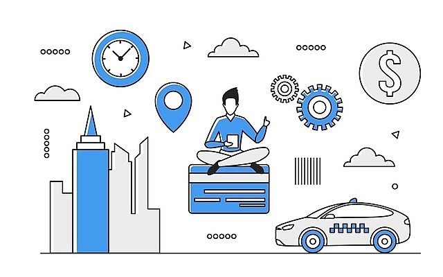 EPS 해외이미지 전신 남자 일러스트 비즈니스 자동차 한명 성인 파란색 디지털 정보 업무 신용카드 스마트 분석 온라인 경영 데이터베이스 인터페이스 성인남자한명만 해외202310 해외일러스트 1 육상교통 컬러 컨셉 사람 금융 작업 남자한명만 성인남자만 파일형식 벡터