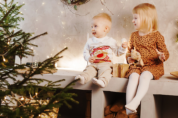 포토 JPG 해외이미지 전신 여자 남자 화분 어린이 인형 크리스마스 실내 남매 들기 앉기 소년 두명 앞모습 빛 장식장 알전구 크리스마스이브 홀리데이 어린이만 해외202309 해외포토 기념일 뷰포인트 가구 전구 가족 모션 휴가 사람 내부 파일형식