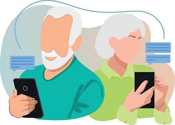 EPS 해외이미지 디자인 여자 할아버지 백그라운드 컨셉 인터넷 일러스트 비즈니스 통신 가족 엄마 회의 함께함 대화 사람 스크린 웹 비즈니스우먼 메시지 플랫 결과 연결 동료 오브젝트 시작 온라인 안녕 동영상 소셜 아이폰 영상통화 터치스크린 프리랜서 벡터 해외202309 해외일러스트 직업 노년 남자 관계 말하기 스마트폰 인사 직장인 통화 파일형식 모션 성인 핸드폰 스마트기기 예절 전자제품