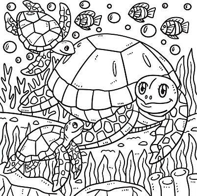 EPS 해외이미지 동물 디자인 실루엣 어린이 선 컬러 백그라운드 일러스트 파충류 자연 그래픽 거북이 그림 윤곽 손그림 페이지 걸음마 색칠공부 벡터 해외202309 해외일러스트 모션 촬영기법 사람 학습 색칠 생태계 파일형식