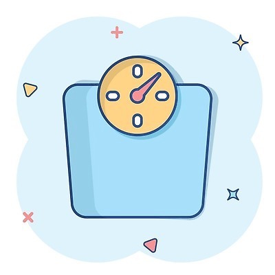 EPS 해외이미지 하늘색 일러스트 사람없음 반짝임 심볼 체중계 심플 해외202309 해외일러스트 모션 파란색 파일형식 벡터