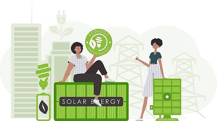 EPS 해외이미지 전신 여자 남자 잎 일러스트 전구 서기 들기 앉기 성인 두명 초록색 원형 그린에너지 건전지 심볼 에코 친환경 따봉 집열판 성인만 해외202309 해외일러스트 도형 식물 컬러 모션 사람 환경 에너지 최고 태양에너지 파일형식 벡터