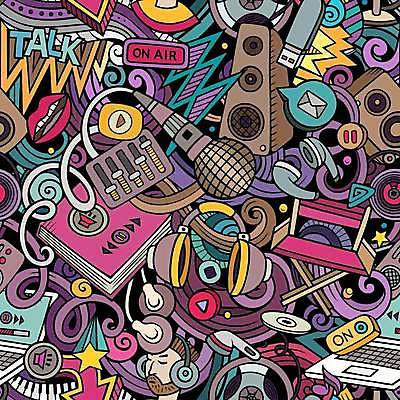 EPS 해외이미지 음악 백그라운드 말풍선 패턴 일러스트 추상 사람없음 책 노트북 컬러풀 헤드셋 스피커 CD 낙서 USB 마이크 재생 입술모양 사운드믹서 해외202309 해외일러스트 모양 컬러 음향기기 무늬 문화예술 전자제품 헤드폰 파일형식 벡터