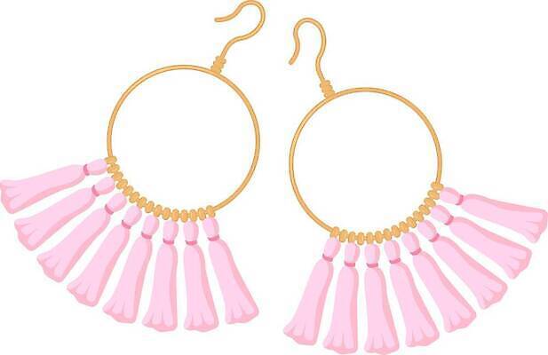 EPS 해외이미지 디자인 여자 분홍색 일러스트 장신구 선물 장식 뷰티 유행 금속 귀걸이 황금 고급 보석 만화 인도인 귀 손그림 기하학 DIY 부족 고립 엘리먼트 집시 팬던트 핸드메이드 스타일 벡터 세련 해외202309 해외일러스트 외국인 컬러 컨셉 무늬 재질 사람 동양인 취미 신체부위 광석 파일형식