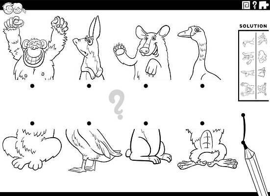 EPS 해외이미지 동물 디자인 교육 어린이 일러스트 부분 곰 경기 취미 그래픽 책 검은색 유치원 게임 흰색 토끼 퍼즐 수수께끼 어플리케이션 연결 만화 그림 페이지 거위 문제집 해결 침팬지 색칠공부 벡터 해외202309 해외일러스트 스포츠 컬러 포유류 놀이 조류 사람 반려동물 학습 색칠 파일형식