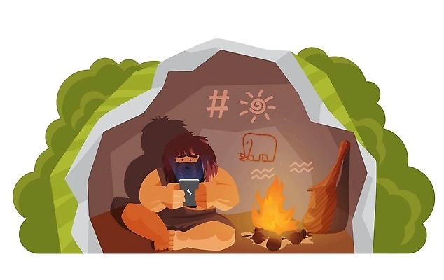 EPS 해외이미지 캐릭터 남자 인터넷 일러스트 비즈니스 모바일 세포 기술 사람 앉기 스마트폰 스터디 컴퓨터 사무실 바위 잡기 업무 유머 역사 동굴 진화 플랫 모닥불 만화 전화기 스마트 그림 코믹 선사시대 원시시대 진행 고립 구식 옛날 벡터 비용 해외202309 해외일러스트 일러캐릭터 감정 컨셉 모션 불 경제 전자제품 핸드폰 스마트기기 학습 돌_바위 작업 소방 파일형식