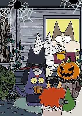 JPG 해외이미지 라이프스타일 일러스트 주택 사람없음 분장 바구니 귀여움 고양이 할로윈 풀잎 만화 거미 변장 흡혈귀 미라 잭오랜턴 좀비 해외202309 해외일러스트 곤충 컨셉 잎 포유류 건물 생활 반려동물 풀_식물 파일형식