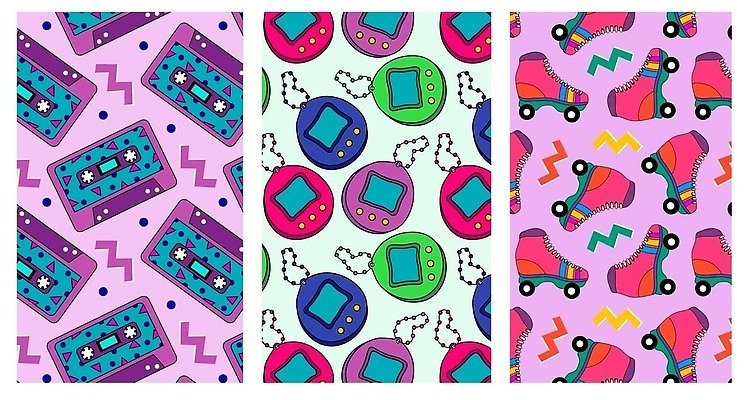 EPS 해외이미지 모양 백그라운드 패턴 일러스트 벽지 놀이 추상 장식 세트 컬러풀 유행 수확 카세트테이프 낙서 인쇄 만화 천 수집 심볼 향수 오브젝트 질감 복고 테이프 기하학 80대 고립 옛날 스타일 힙스터 벡터 반복 해외202309 해외일러스트 패션 노년 컬러 무늬 농업 문구용품 화장품 직물 파일형식