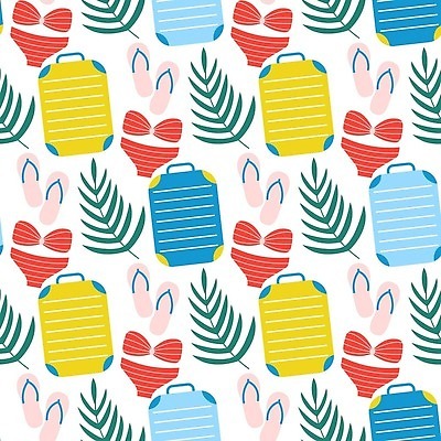 EPS 해외이미지 수영복 종이 바다 섬 여행 백그라운드 일러스트 포장 휴가 휴식 열대 그래픽 여름 세트 비키니 컬러풀 태양 여행가방 짐 플랫 인쇄 휴양지 손그림 파라다이스 벡터 해외202309 해외일러스트 자연요소 옷 계절 컬러 컨셉 가방 장소 파일형식