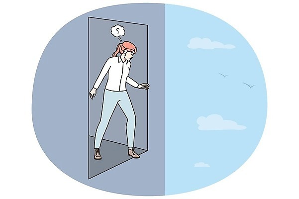 EPS 해외이미지 전신 여자 일러스트 조류 하늘 한명 성인 물음표 성인여자한명만 해외일러스트 동물 1 기호 사람 여자한명만 성인여자만 파일형식 벡터