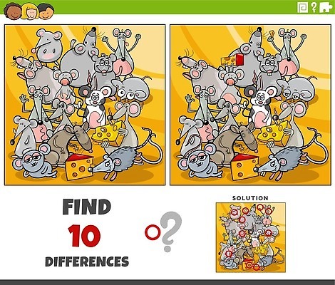 EPS 해외이미지 동물 템플릿 캐릭터 교육 일러스트 치즈 취미 그래픽 유치원 게임 퍼즐 그룹 어플리케이션 쥐 만화 묘사 그림 문제집 해결 발견 벡터 해외202309 해외일러스트 일러캐릭터 놀이 유제품 책 설치류 파일형식