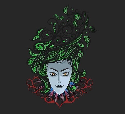 EPS 해외이미지 디자인 여자 꽃 실루엣 얼굴 꽃무늬 패턴 일러스트 장식 검은색 스케치 문신 그림 질감 복고 공상 부족 스타일 해외202309 해외일러스트 식물 컬러 컨셉 무늬 촬영기법 미술 사람 신체부위 파일형식 벡터